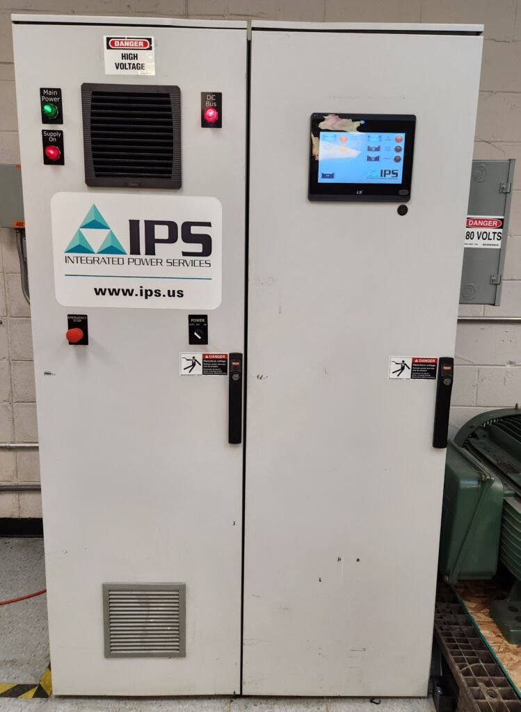 ABB inverter test cabinet used to test air-cooled and liquid-cooled ABB modular inverters.