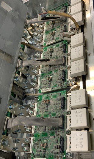 Contaminated IGBTs and gate driver boards in ABB mining inverter