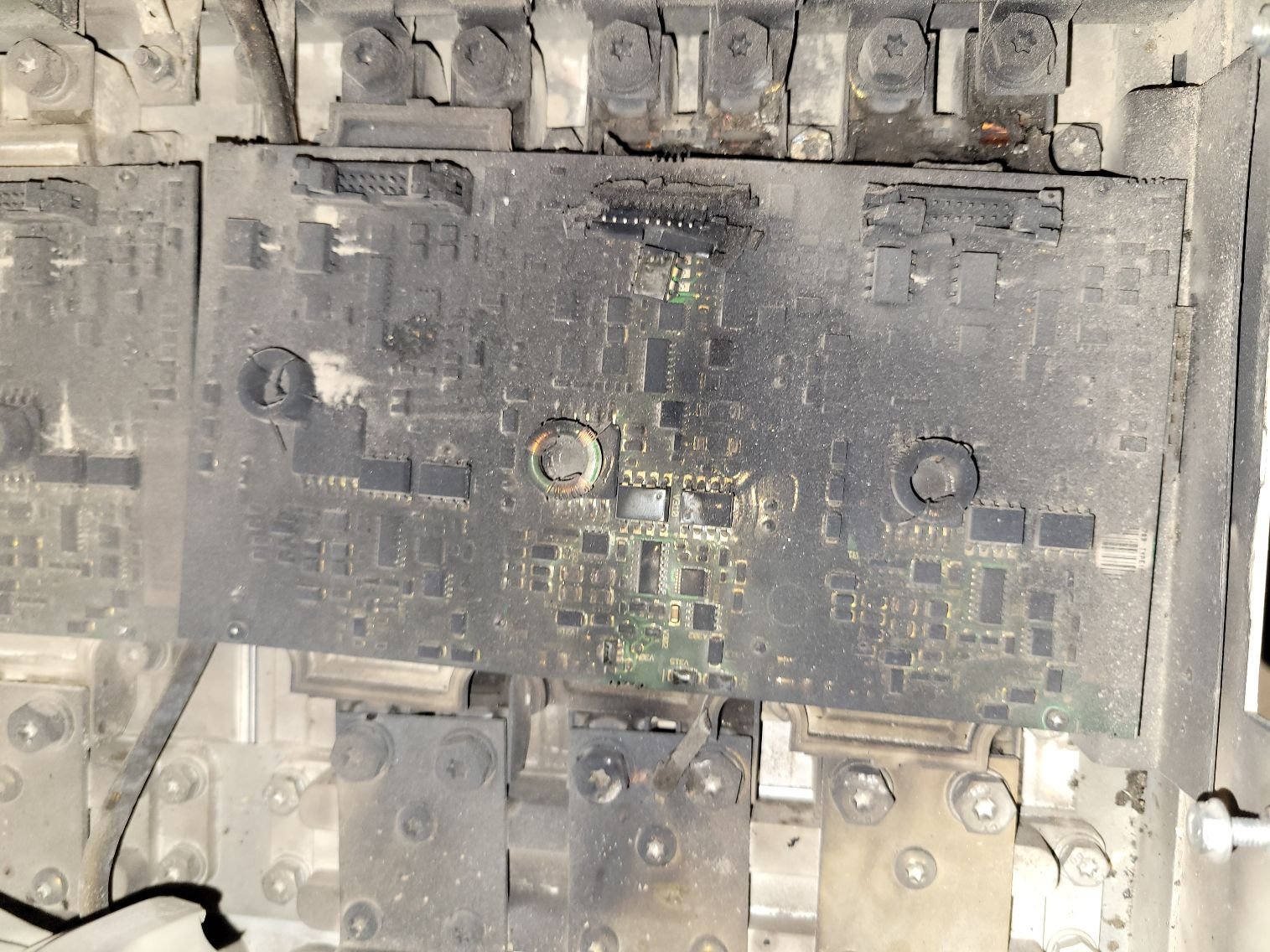 Damaged IGBT gate driver board in ABB mining inverter