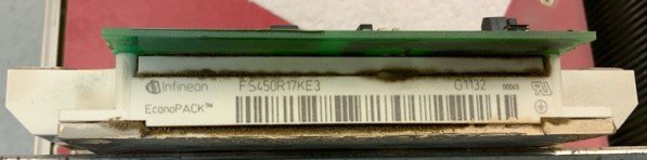 IGBT module showing gel leakage in mining inverter